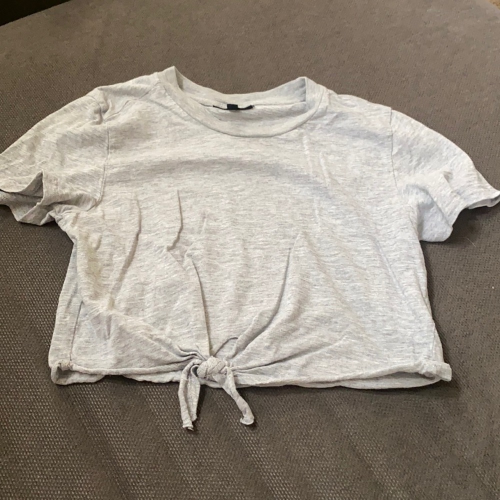 Grey Crop Top